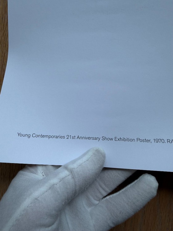 Image 1 of Young Contemporaries – Poster voor de 21e jubileumtentoonstelling (1970), herdruk, gedrukt in het Verenigd Koninkrijk