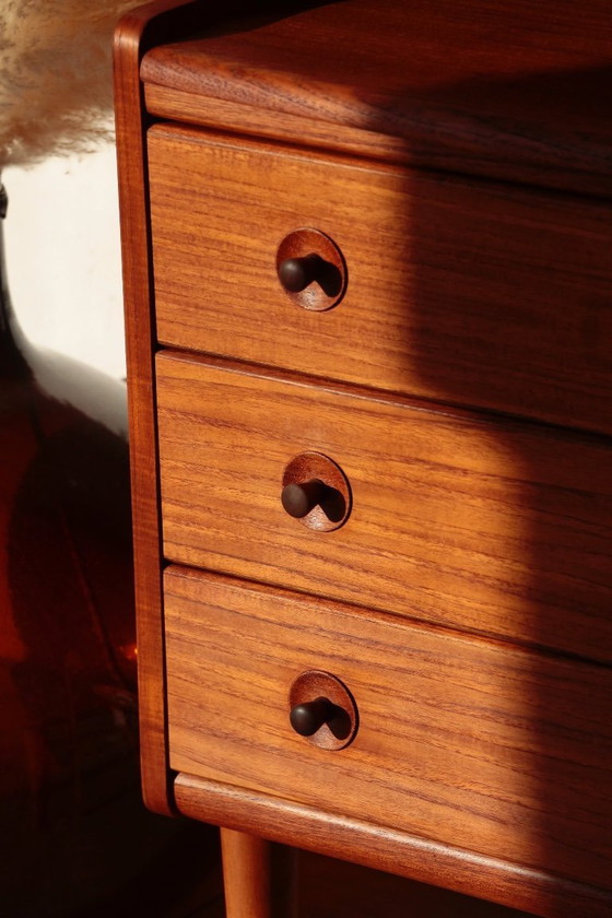 Image 1 of Vintage Scandinavische teakhouten secretaire - MSE Mobler (1960)