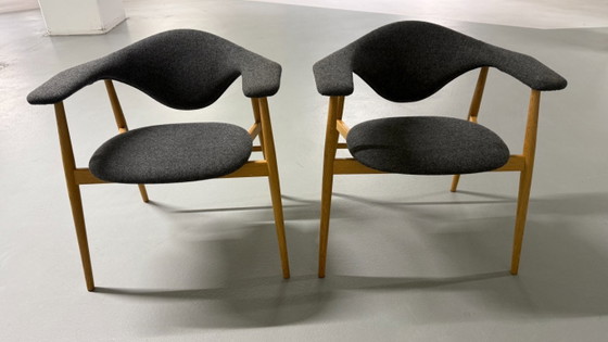 2x Gubi Masculo Dining Chairs GamFratesi Design – Wood, Cotton (photo 7 of 7)