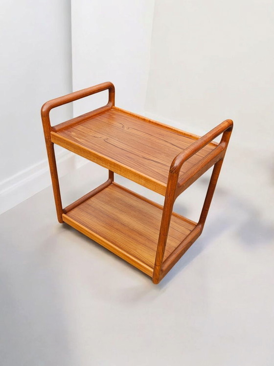 Image 1 of Mid - Century Cado Danish teak side table side trolley bar trolley 1970s Made in Denmark