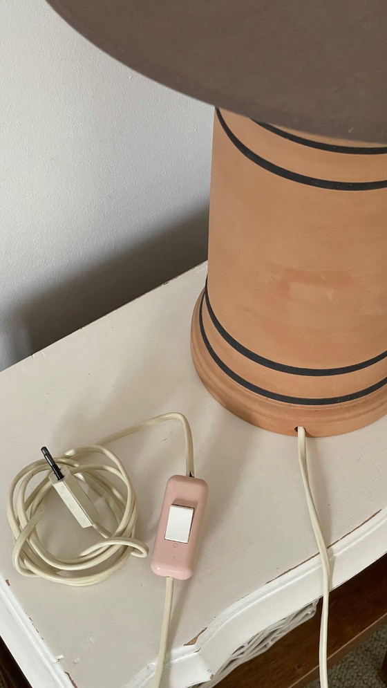 Image 1 of Vintage CHANEL-style terracotta lamp