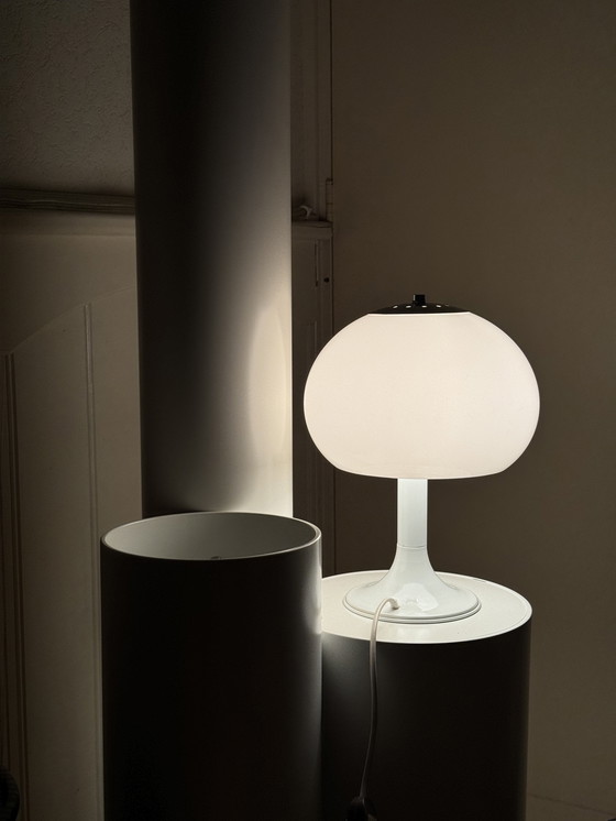 Image 1 of Vintage Paddestoel Witte Tafellamp | Dijkstra Lampen Retro