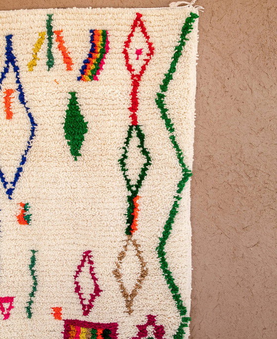 Alfombra Marroquí Azilal – Alfombra de Lana con Símbolos Bereberes Coloridos | 300x250 – Wool, Cotton (photo 2 of 7)