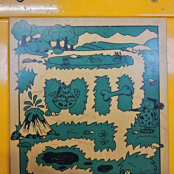 Image 1 of Pannello da parete in legno vintage con gioco McDonald's e specchio ridente