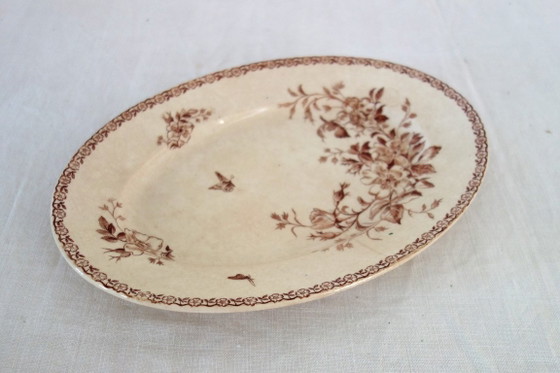 Image 1 of 2 piatti da portata in terracotta Gien, modello May, circa 1900