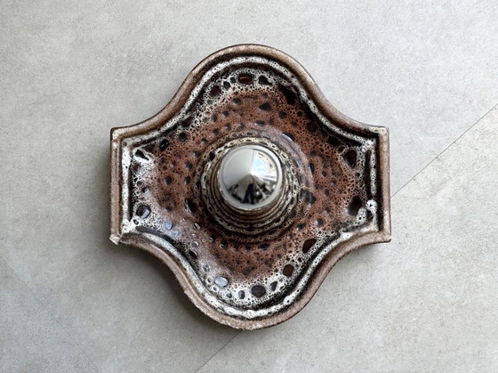Image 1 of Lampada da parete vintage Fat Lava in ceramica Hustadt Leuchten
