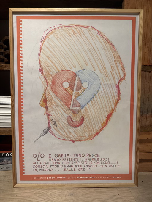 Affiche originale de l'exposition Gaetano Pesce