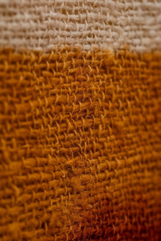 Image 1 of Drieluik met geometrische decoratie in geweven wol. Handgemaakt, 20e eeuw.