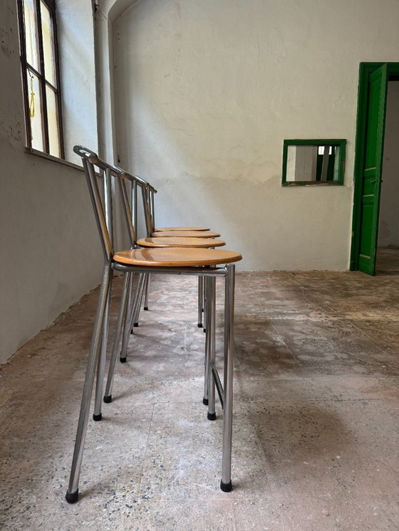 Image 1 of Sgabelli da bar in legno vintage