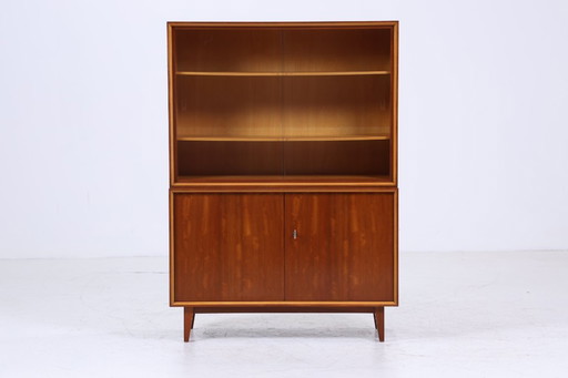 Vintage display cabinet 60s | Mid - Century cabinet retro wood storage #07-67