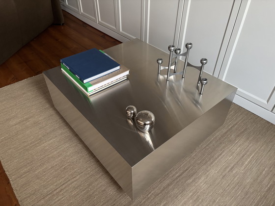Image 1 of Silver Minimalist designer coffee table