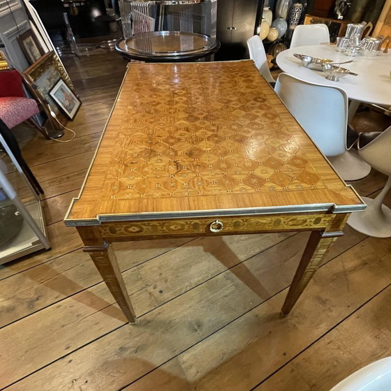 Louis XVI Directoire Inlaid Table / Desk, 19th Century – Bronze (photo 15 of 18)