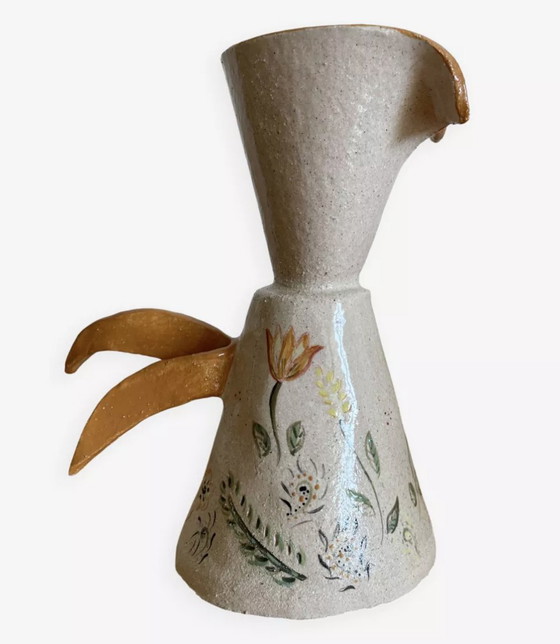 Image 1 of Keramikkrug Bemalt Handwerklich