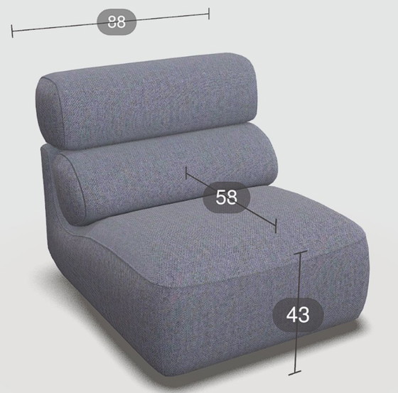 Image 1 of Tylko Sessel aus blauer Wolle