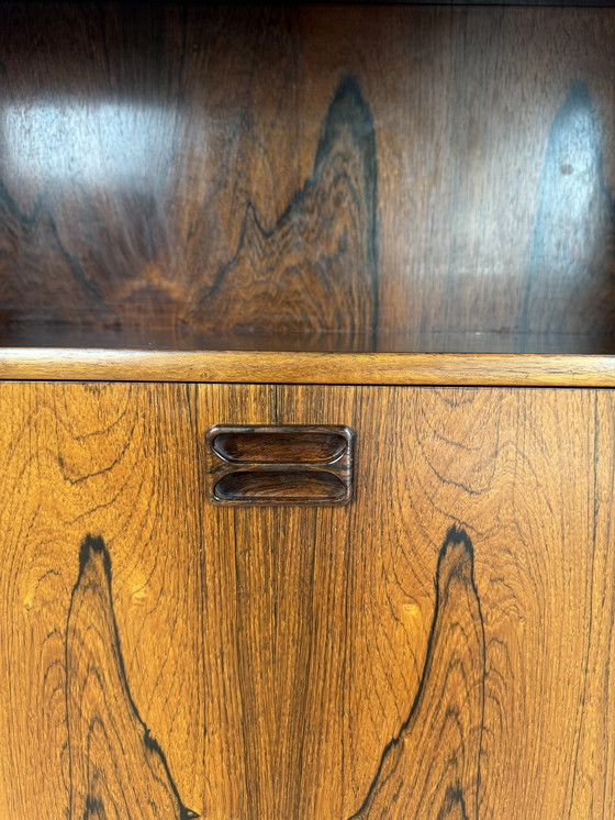 Image 1 of Libreria in palissandro Børgedam Denmark - Elegante contenitore con barra a ribalta