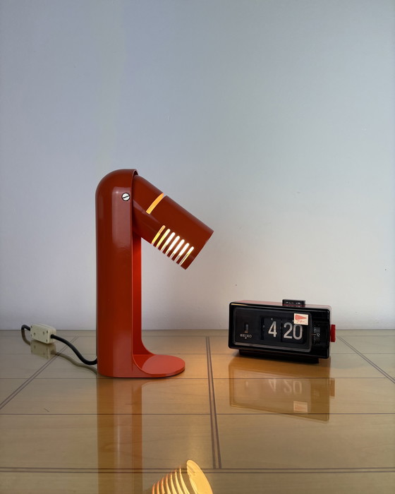 Image 1 of Flip Top Space Age Desk Lamp Leuka 1970s by Richard Carruther Vintage Table Lamp Space Age 70s Mid Century Industrial Italy
