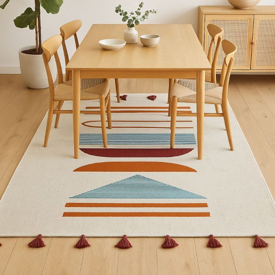 Image 1 of Vintage Handmade Kilim of Wool - 160x230 cm - Geometric Design