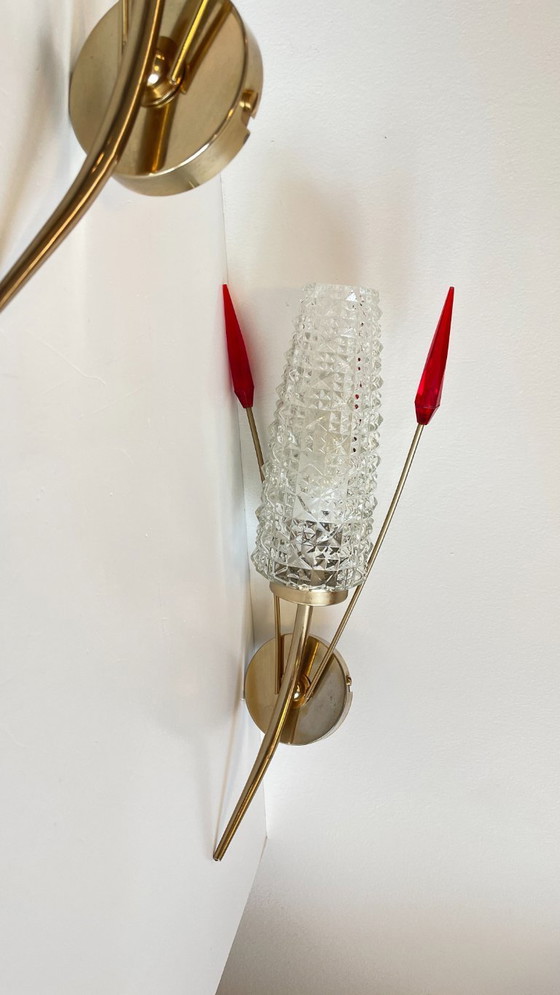 Image 1 of Paar retro 60's wandlampen Frankrijk