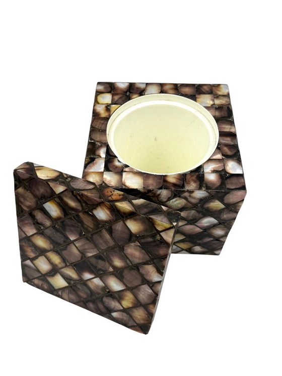 Image 1 of Secchiello da ghiaccio a scaglie in madreperla, Italia 1950