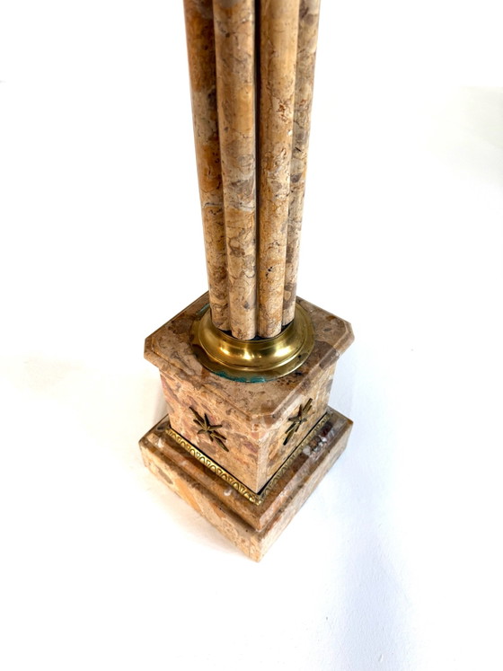 Set aus 2 Marmor- & vergoldeten Bronze-Säulen, 1930er Jahre (photo 4 of 10)