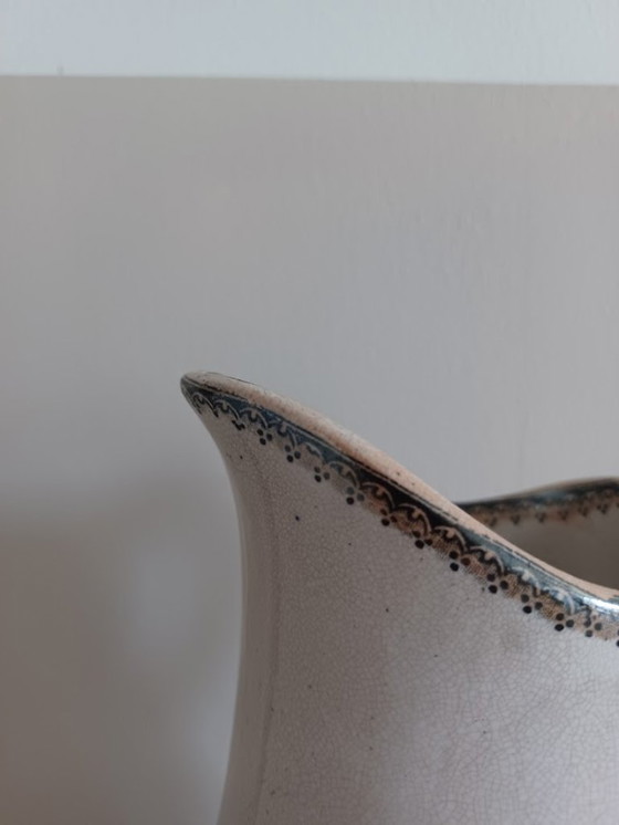 Image 1 of Vintage ceramic jug with hand-painted bird decoration - Southern European
