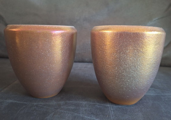 Image 1 of Mobach gold luster vases
