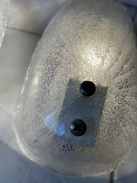 Image 1 of 2x vintage glass wall lamp shell Laguna Light