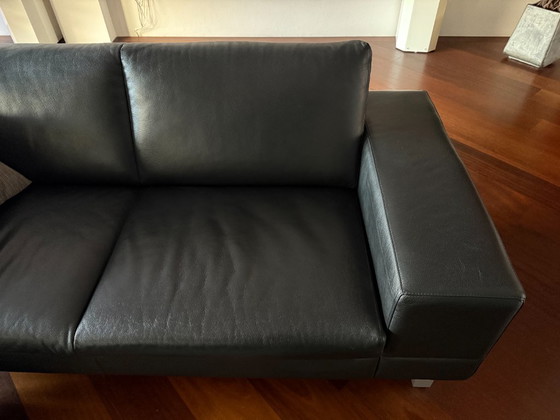 Image 1 of Leolux Antipode sofa 2-seater black as new