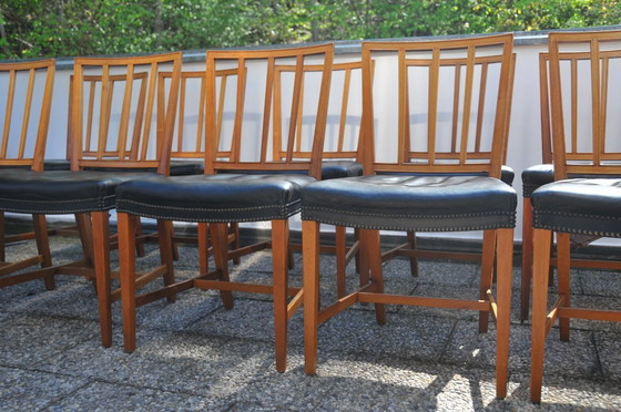 Image 1 of 10 sillas Josef Frank Svenskt Tenn modelo antiguo 620 de madera de nogal