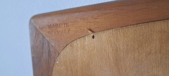 Image 1 of Vintage teakhouten wandspiegel – Deens modern design uit de jaren 60 en 70