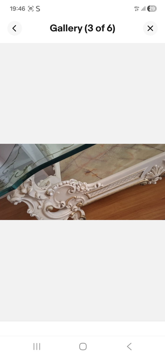 Baroque Coffee Table Silik – Marble, Glass (photo 4 of 5)