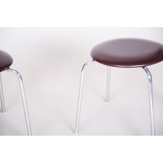 Image 1 of Pair of vintage Bauhaus stools by Kovona, 1960s