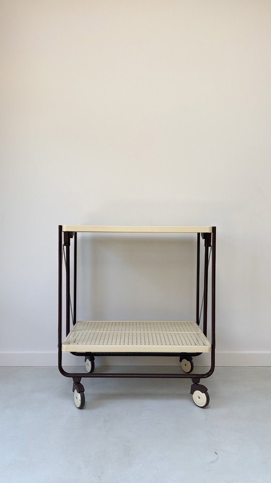 Image 1 of Carrello vintage in metallo con ruote in plastica di FRZ metallwarenfabrik