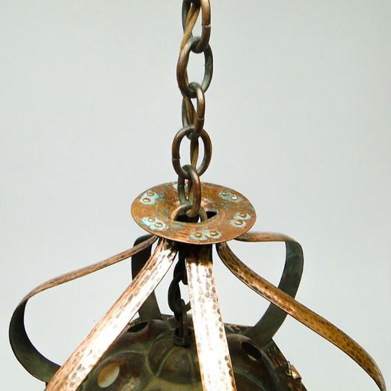 20th Century Glass Pendant Lamp, Austro-Hungary, 1890s – Brass (photo 12 of 24)