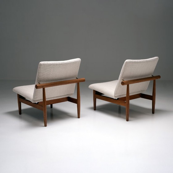 Image 1 of 2x chaise longue modèle FD 137/1 'Japan' de Finn Juhl pour France & Søn,