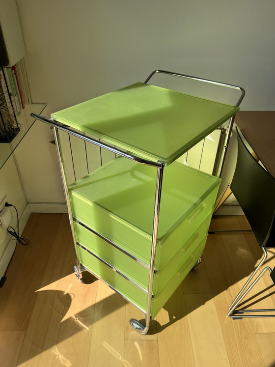 Kartell Mobil 3 Drawers Trolley – Storage cabinet, Plastic, Chrome (photo 4 of 6)