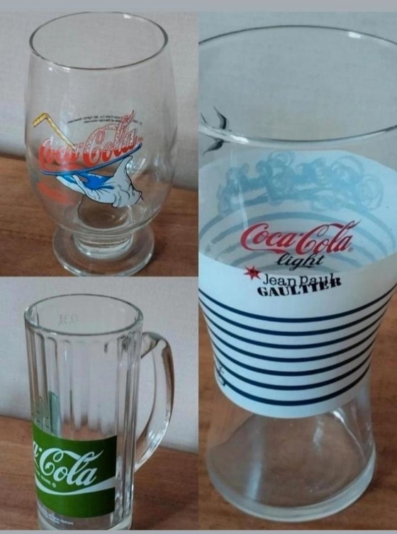 Image 1 of Drie vintage Coca Cola glazen.