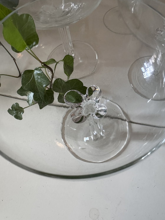 Image 1 of Set di 6 bicchieri da champagne coupe in cristallo