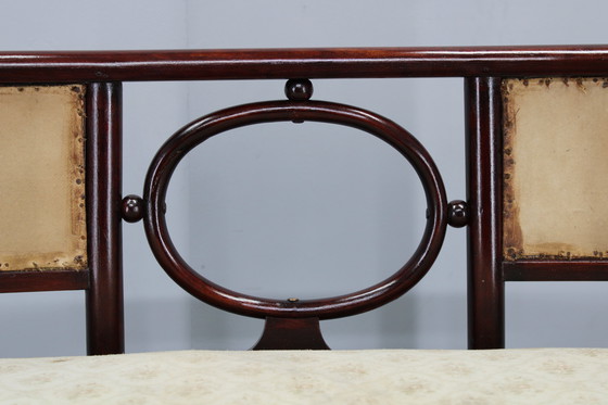 Image 1 of Josef Hoffmann Variation of Art Nouveau "Fledermaus" Sofa by Fischel