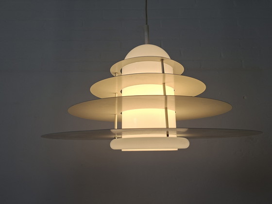 Image 1 of Lámpara colgante Raak modelo B-1017 en blanco de Andre Rotte, 1982