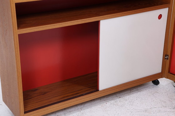 Image 1 of Rare armoire de bar de Johannes Andersen | Mid Century Bar | 60s pliable Vintage Teck Rollbar bois #09-06