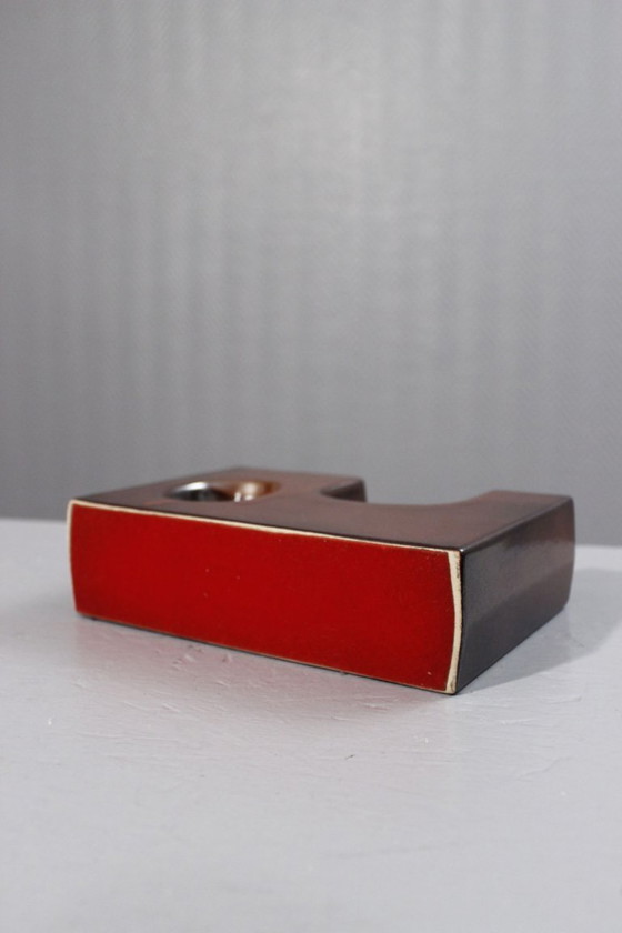 Image 1 of Vintage ceramic fireplace vase, 1970s design, Bertoncello style, Roberto Rigon