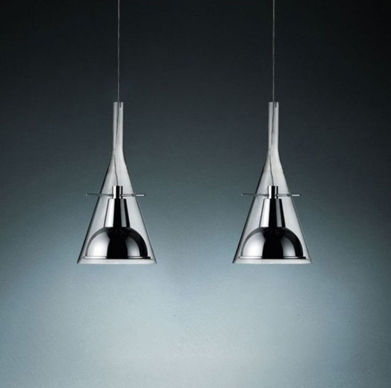 Image 1 of 2x Lampada a sospensione Flute di Fontana Arte