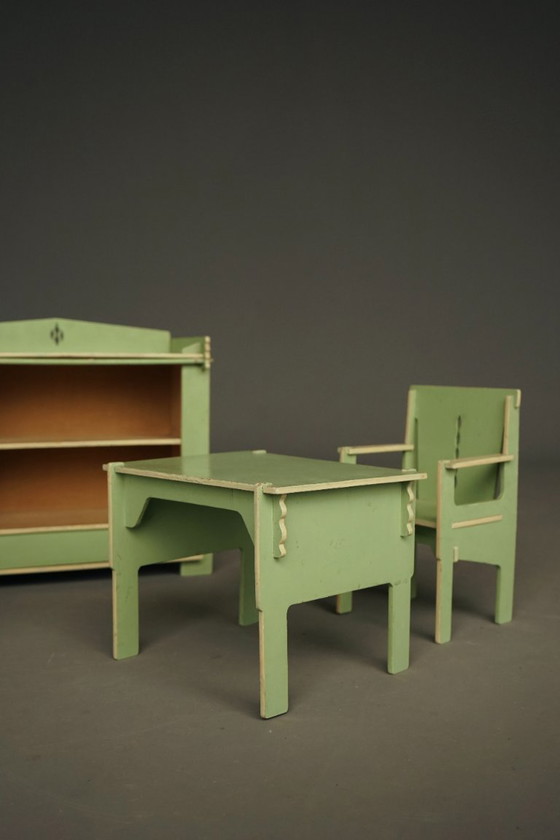 Image 1 of Mobili giocattolo per bambini della scuola dell'Aia in stile Art Déco, anni '30.