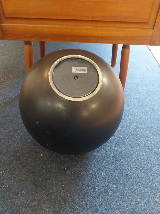 Image 1 of 1 x ceramic spherical vase IKEA 1999 black 1999 made in Portugal
