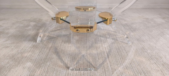 Tavolino da Caffè Lucite & Ottone – Stile Hollywood Regency DLG Charles Hollis Jones – Curvasa Muebles (photo 15 of 18)
