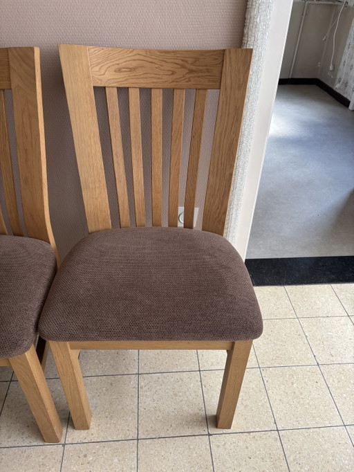 Beautiful set of 4 solid oak dining chairs – eetkamerstoelen, Other