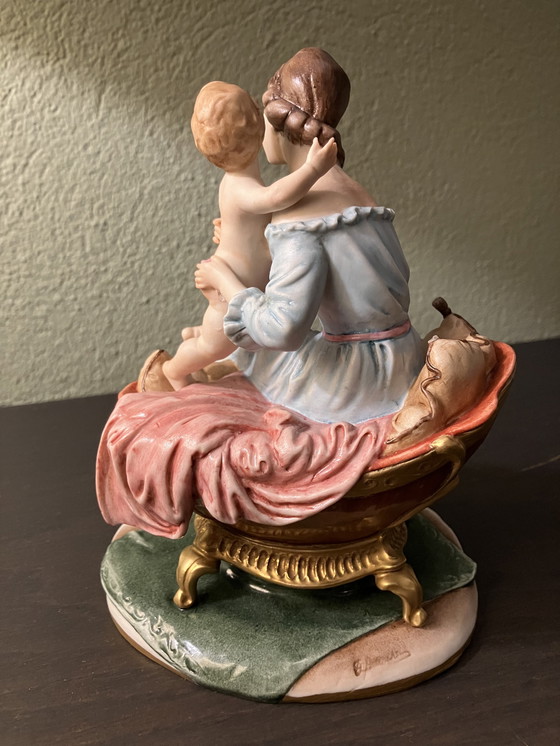 Image 1 of Capodimonte statue Mother & Child