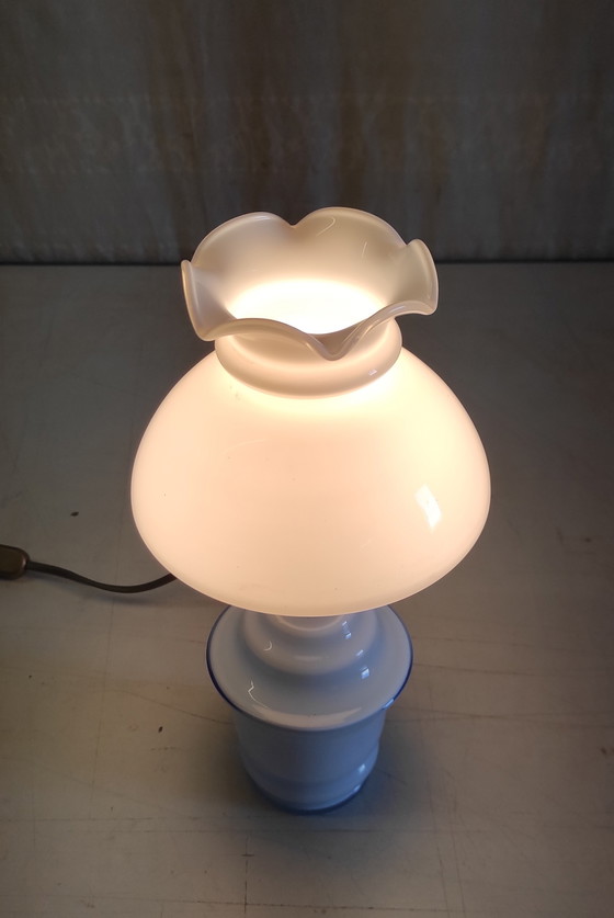 Image 1 of Opaline glass table lamp - 1950s/60s