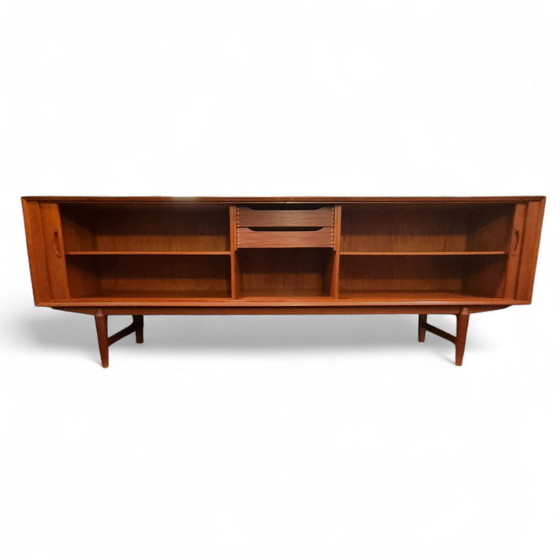 Image 1 of X-Large teak sideboard by Omer Lefevre, Belgium 1960